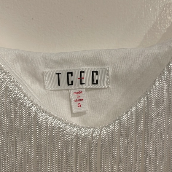 White Fringe Mini Flapper / Rodeo Dress - Picture 4 of 4